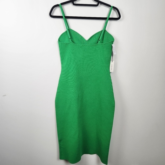Aritzia Babaton Emerald Green Lariat Body Con Dress Thin Strap Stretchy Size L - Picture 7 of 15